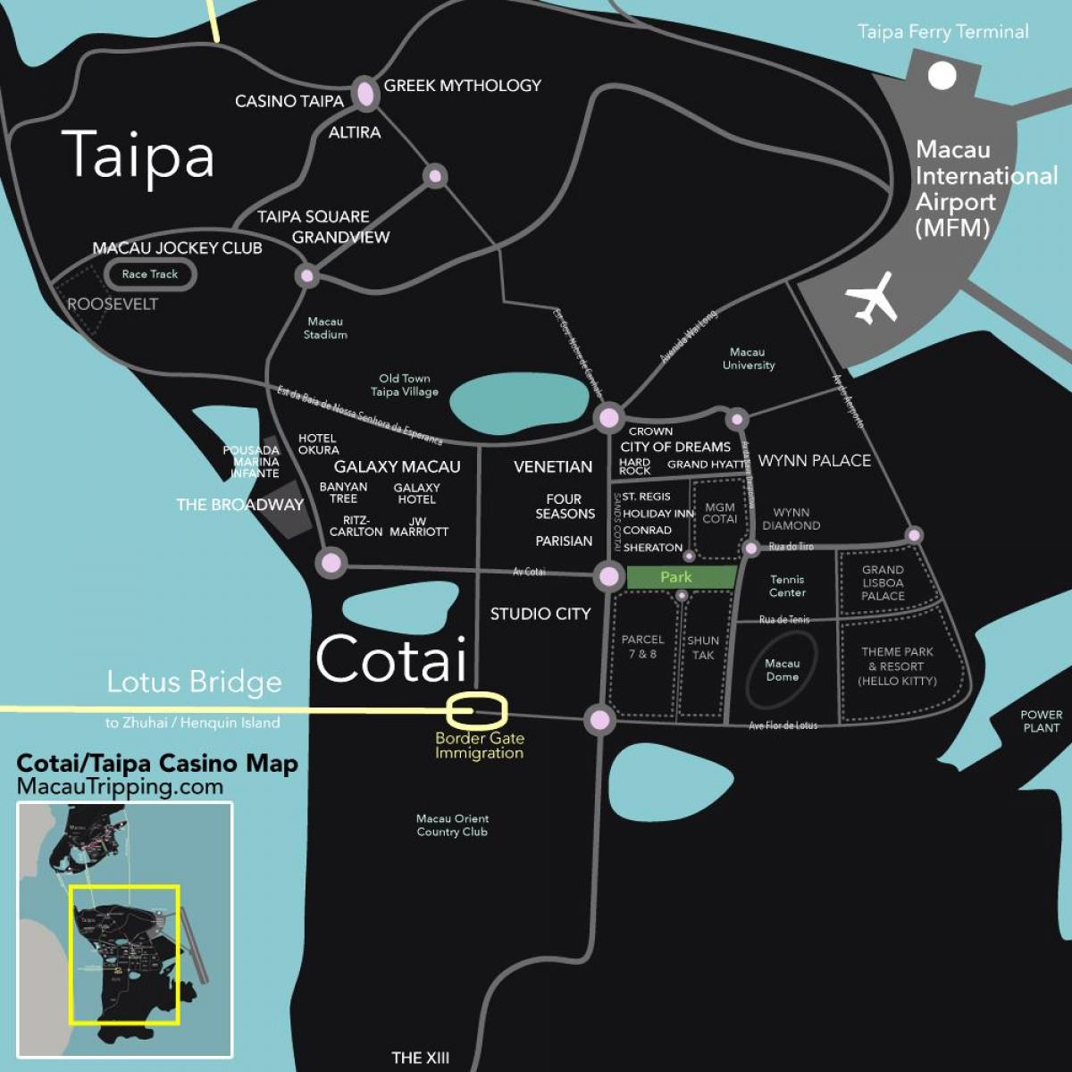 karte cotai Makao