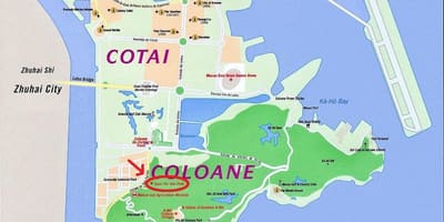Karte Makao prāmju 